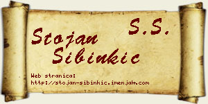Stojan Sibinkić vizit kartica